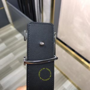 Thắt lưng nam LV mặt đen chì dây họa tiết Monogram hàng hiệu - Ảnh 8