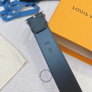 Thắt lưng Louis Vuitton Pont Neuf dây da thật màu đen khóa bạc - Ảnh 8