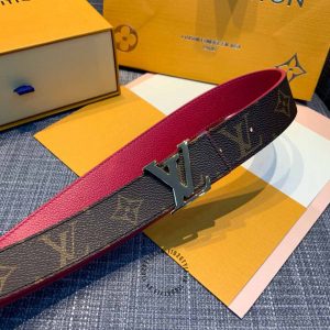Thắt lưng nam LV dây nâu họa tiết monogram cao cấp - Ảnh 3
