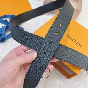 Thắt lưng Louis Vuitton Pont Neuf dây da thật màu đen khóa bạc - Ảnh 7