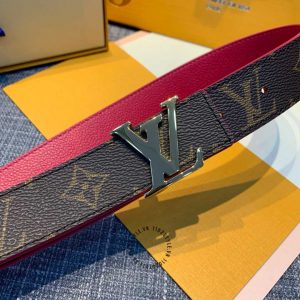 Thắt lưng nam LV dây nâu họa tiết monogram cao cấp - Ảnh 4