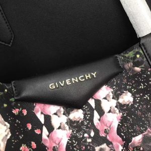 Túi xách Givenchy nữ đen họa tiết hoa hồng thời trang - Ảnh 8