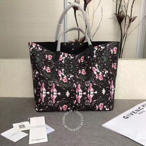 Túi xách Givenchy nữ đen họa tiết hoa hồng thời trang - Ảnh 2