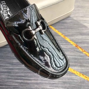 Giày Salvatore Ferragamo nam da đen bóng hàng hiệu giá tốt - Ảnh 5