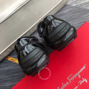 Giày Salvatore Ferragamo nam da đen bóng hàng hiệu giá tốt - Ảnh 8