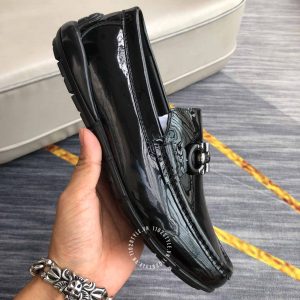 Giày Salvatore Ferragamo nam da đen bóng hàng hiệu giá tốt - Ảnh 6