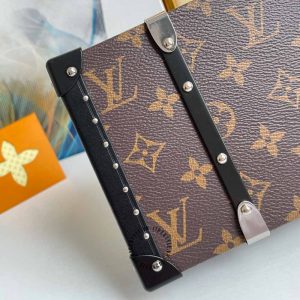 Túi LV hộp Soft Trunk hàng hiệu cao cấp màu nâu họa tiết monogram - Ảnh 6