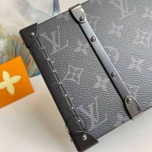 Túi hộp LV Soft Trunk hàng hiệu nữ màu đen họa tiết monogram giá tốt - Ảnh 4