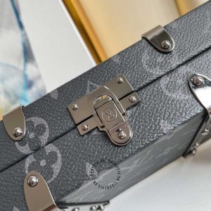 Túi hộp LV Soft Trunk hàng hiệu nữ màu đen họa tiết monogram giá tốt - Ảnh 6