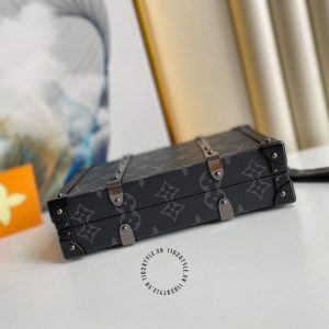 Túi hộp LV Soft Trunk hàng hiệu nữ màu đen họa tiết monogram giá tốt - Ảnh 3