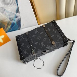 Túi hộp LV Soft Trunk hàng hiệu nữ màu đen họa tiết monogram giá tốt - Ảnh 5