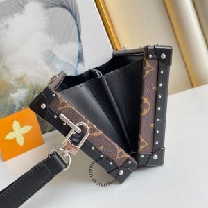 Túi LV hộp Soft Trunk hàng hiệu cao cấp màu nâu họa tiết monogram - Ảnh 8
