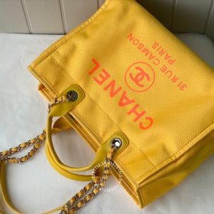Túi xách Chanel bag màu vàng size lớn cao cấp - Hình ảnh 8