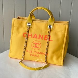 Túi xách Chanel bag màu vàng size lớn cao cấp - Hình ảnh 4
