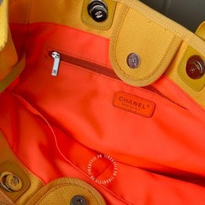 Túi xách Chanel bag màu vàng size lớn cao cấp - Hình ảnh 6