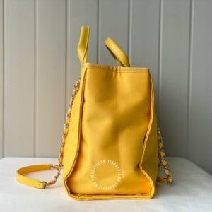 Túi xách Chanel bag màu vàng size lớn cao cấp - Hình ảnh 7