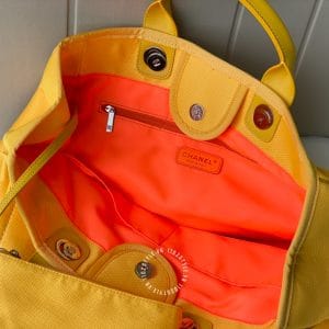 Túi xách Chanel bag màu vàng size lớn cao cấp - Hình ảnh 9