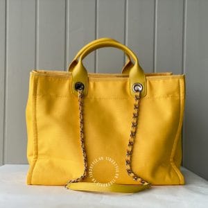 Túi xách Chanel bag màu vàng size lớn cao cấp - Hình ảnh 3