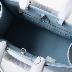 Túi LV Onthego Louis Vuitton Size to nữ màu xanh họa tiết dập chìm - Ảnh 7