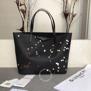 Túi xách Givenchy nữ đen họa tiết chấm bi hàng hiệu - Ảnh 2