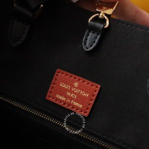 Túi LV Onthego hàng hiệu Size to nữ màu đen phối da báo Replica 1:1 - Hình ảnh 6