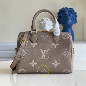 Túi xách LV Size to hàng hiệu nữ màu nâu họa tiết Replica 1:1 chính hãng - Hình ảnh 4