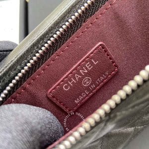 Túi đeo chéo mini hãng Chanel trần trám màu đen cao cấp - Ảnh 3