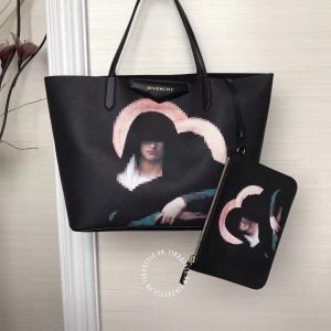 Túi xách Givenchy đen họa tiết phiên bản replica 1:1 chính hãng - Ảnh 2