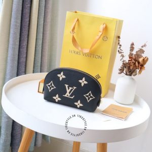 Ví nữ Louis Vuitton màu đen họa tiết be hàng hiệu giá tốt - Ảnh 2