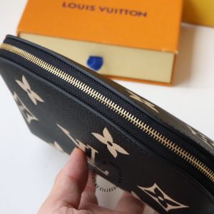 Ví nữ Louis Vuitton màu đen họa tiết be hàng hiệu giá tốt - Ảnh 7