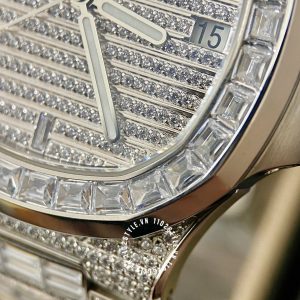 Đồng hồ Patek Philippe Nautilus 5719/10G-010 Full Diamond Replica 1:1 - Ảnh 10