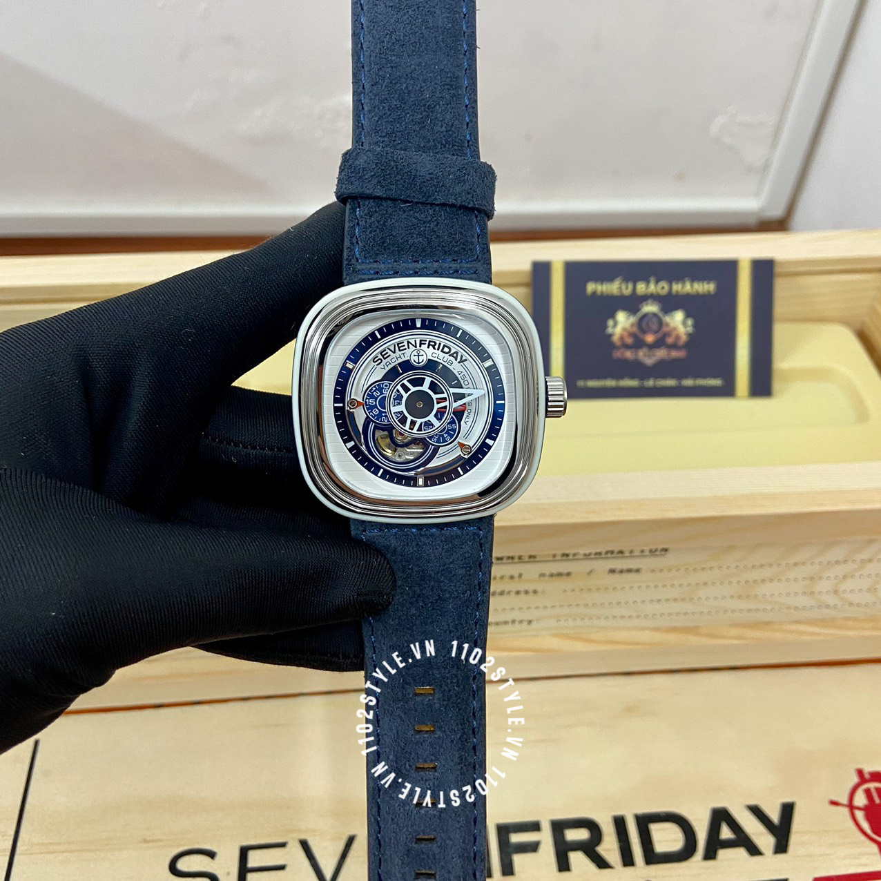 Đồng hồ SevenFriday P3/06-T095 Blue&Amp White Replica 1:1