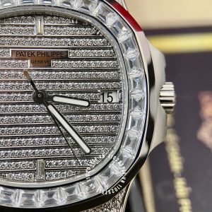 Đồng hồ Patek Philippe Nautilus 5719/10G-010 Full Diamond Replica 1:1 - Ảnh 9