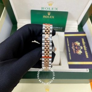 Đồng hồ Rolex Lady Datejust 279174-0009 Demi Rose Gold Replica 1:1 - Hình ảnh 7