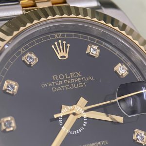 Đồng hồ Rolex Datejust 41 126333 Black Dial Demi Gold - Hình ảnh 8