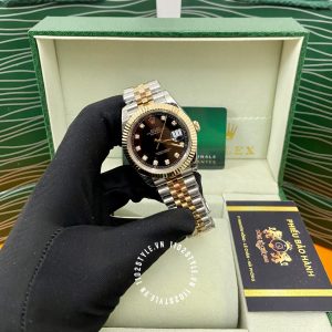 Đồng hồ Rolex Datejust 41 126333 Black Dial Demi Gold - Hình ảnh 2