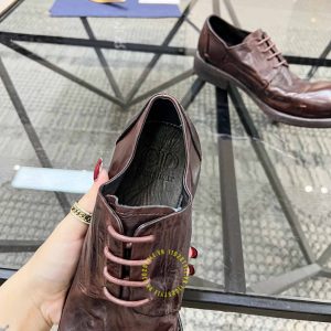Giày nam hàng hiệu Dior da mềm màu đỏ đô cao cấp - Ảnh 6