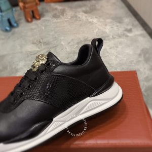 Giày hàng hiệu Versace thể thao nam màu đen logo kim loại - Ảnh 8