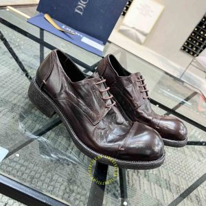 Giày nam hàng hiệu Dior da mềm màu đỏ đô cao cấp - Ảnh 2