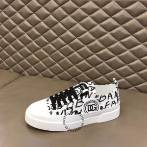Giày Dolce & Gabbana sneaker màu trắng chữ đen hàng hiệu - Ảnh 7