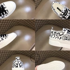 Giày Dolce & Gabbana sneaker màu trắng chữ đen hàng hiệu - Ảnh 9