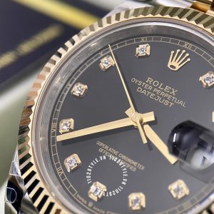 Đồng hồ Rolex Datejust 41 126333 Black Dial Demi Gold - Hình ảnh 10