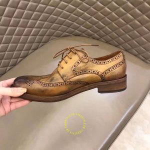 Giày hàng hiệu Dior Brogue nam màu nâu da bò super fake - Ảnh 7