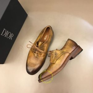 Giày tây Dior nam màu nâu da bò super fake loại 1 giá tốt - Ảnh 2