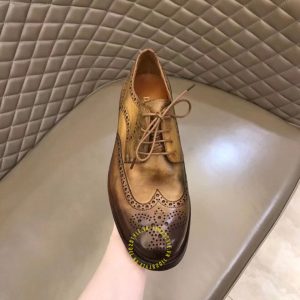 Giày hàng hiệu Dior Brogue nam màu nâu da bò super fake - Ảnh 6