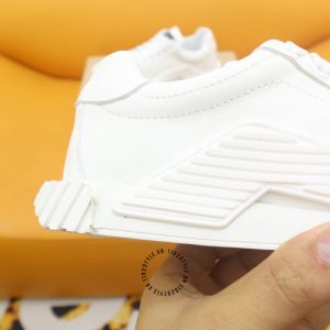 Giày sneaker D&G màu trắng trơn logo kim loại fake loại chuẩn 1:1 - Ảnh 9