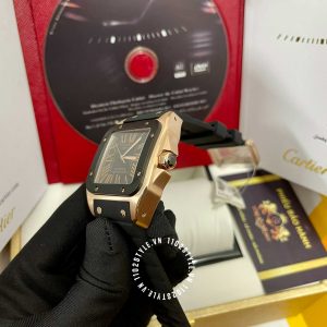 Đồng hồ Cartier Fake Santos 100 XL W20124U2 Rose Gold - Hình ảnh 7