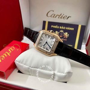 Đồng hồ Cartier Santos WGSA0011 Large Diamond Encrusted - Hình ảnh 5