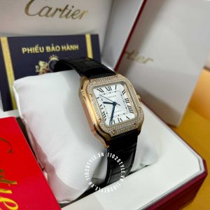 Đồng hồ Cartier Santos WGSA0011 Large Diamond Encrusted - Hình ảnh 4