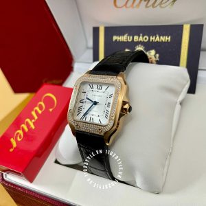 Đồng hồ Cartier Santos WGSA0011 Large Diamond Encrusted - Hình ảnh 6
